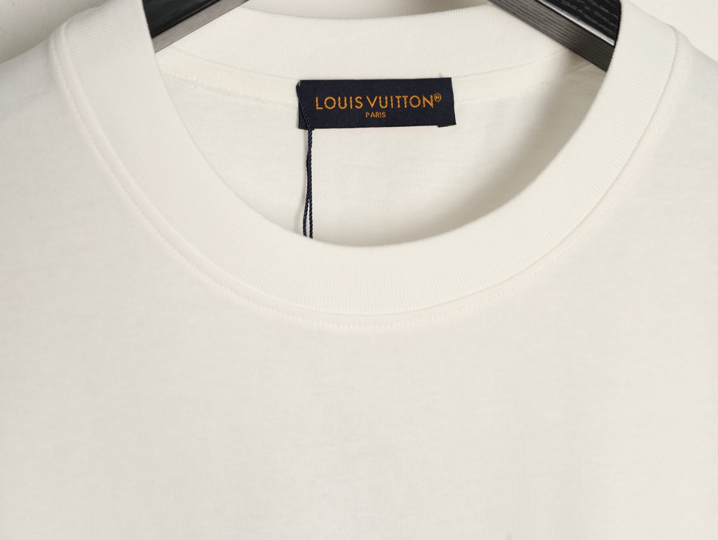 Louis Vuitton Paris Lettering and Daisy-Style Motif T-Shirt - Cream