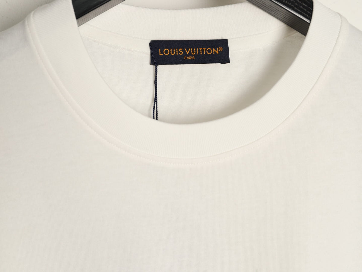 Louis Vuitton Paris Lettering and Daisy-Style Motif T-Shirt - Cream