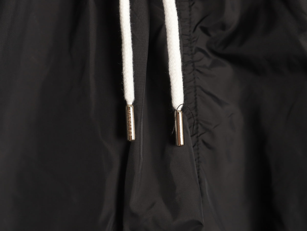 Moncler White-Emblem Drawstring Shorts - Black