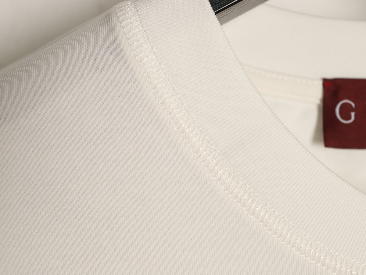 Gucci Interlocking-G and Lettering Graphic T-Shirt - Cream