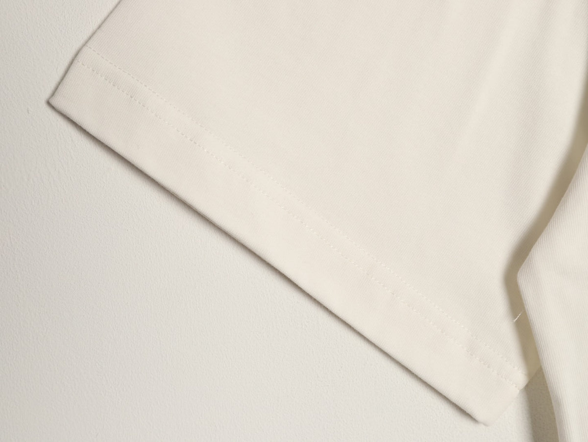 Gucci Interlocking-G and Lettering Graphic T-Shirt - Cream