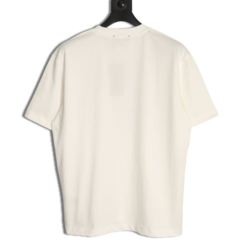 Gucci Interlocking-G Square Lettering T-Shirt - Cream and Black