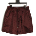 Gucci Tonal Double-G-Style Allover Drawstring Shorts - Burgundy