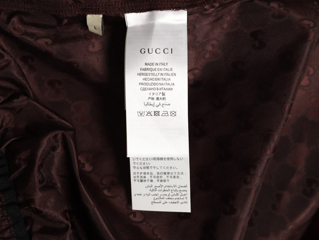 Gucci Tonal Double-G-Style Allover Drawstring Shorts - Burgundy