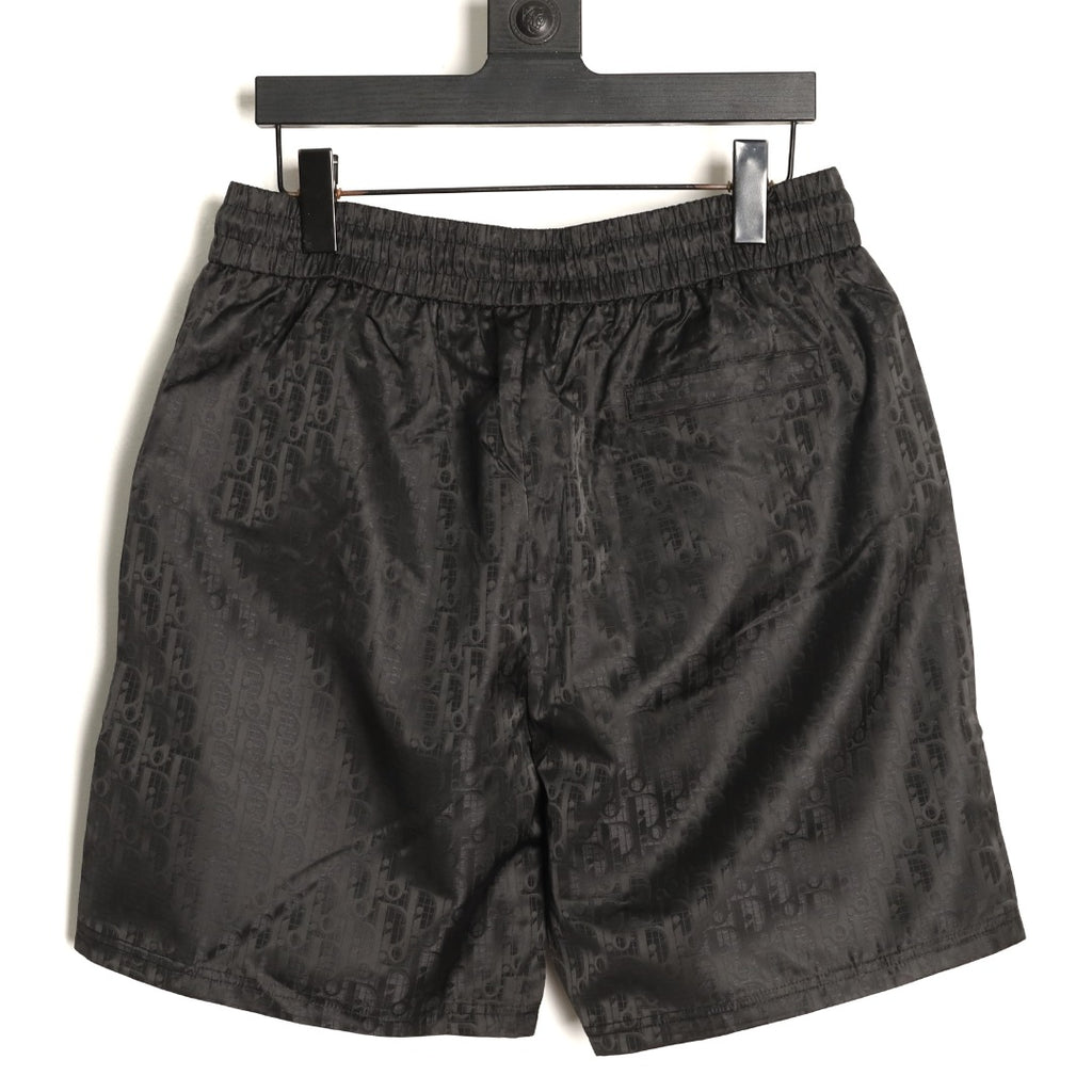 Gucci Tonal Double-G-Style Allover Drawstring Shorts - Black
