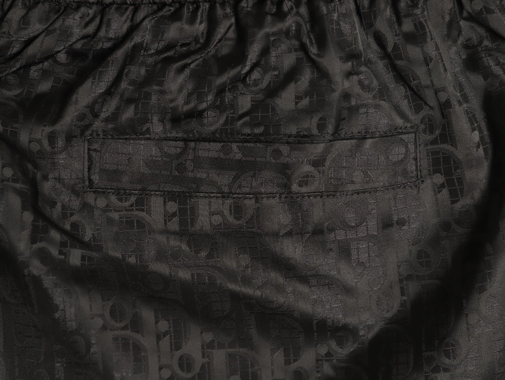 Gucci Tonal Double-G-Style Allover Drawstring Shorts - Black