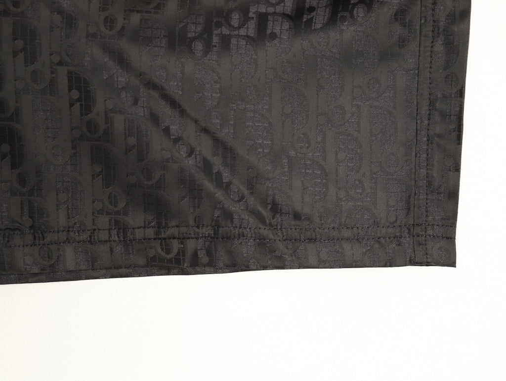 Gucci Tonal Double-G-Style Allover Drawstring Shorts - Black