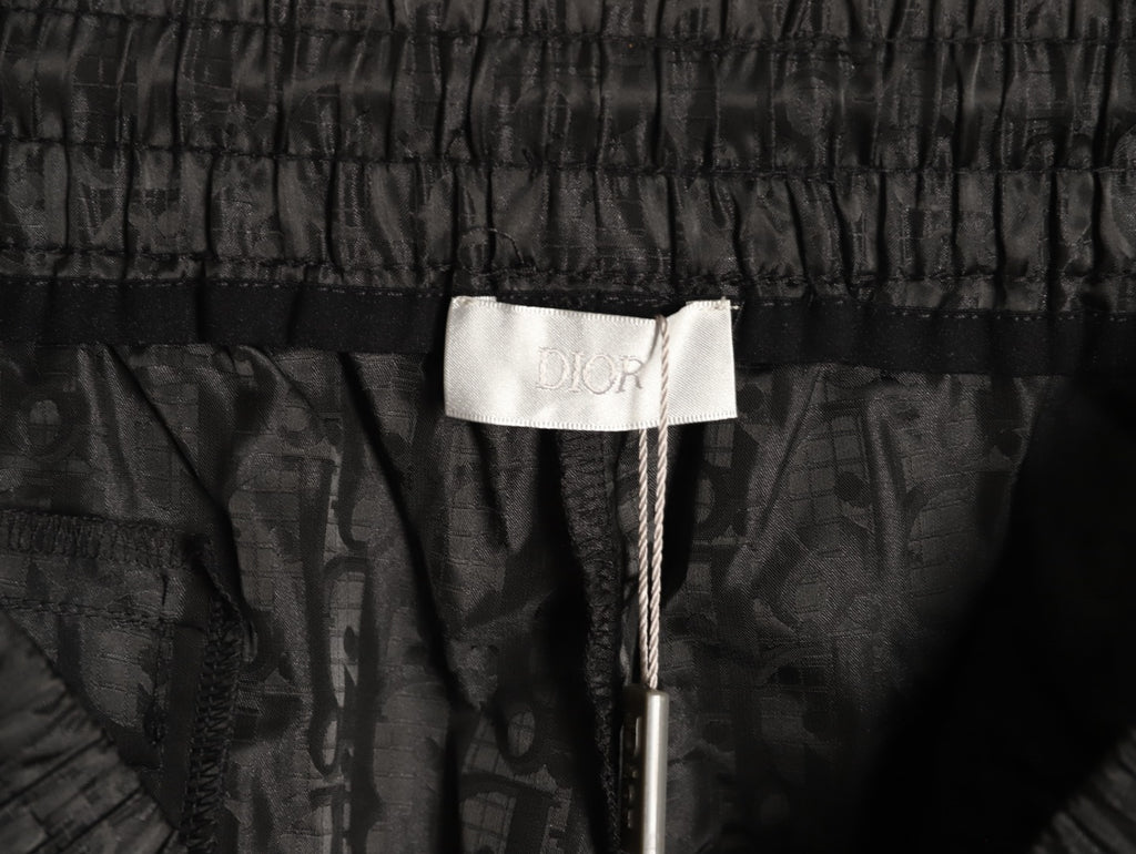 Gucci Tonal Double-G-Style Allover Drawstring Shorts - Black