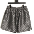 Louis Vuitton Tonal Monogram-Style Drawstring Shorts - Black