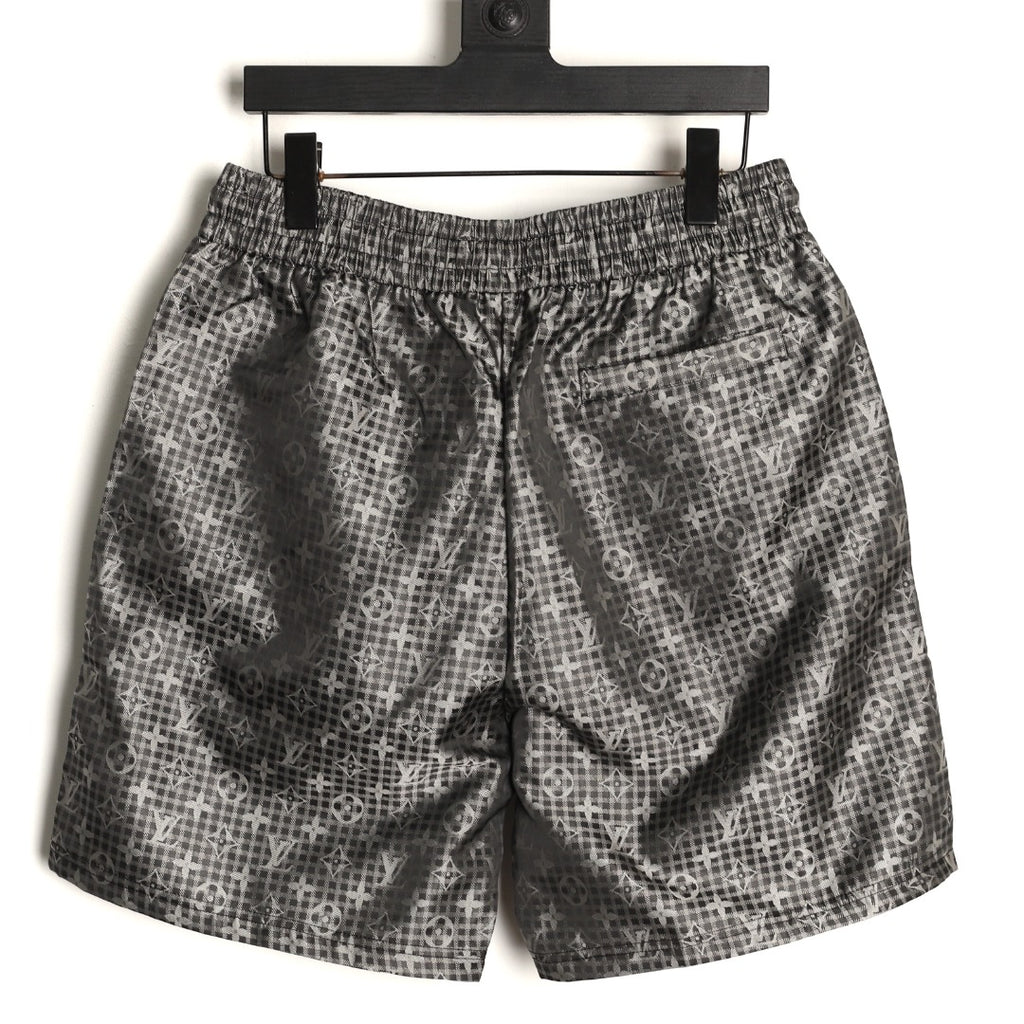 Louis Vuitton Tonal Monogram-Style Drawstring Shorts - Black