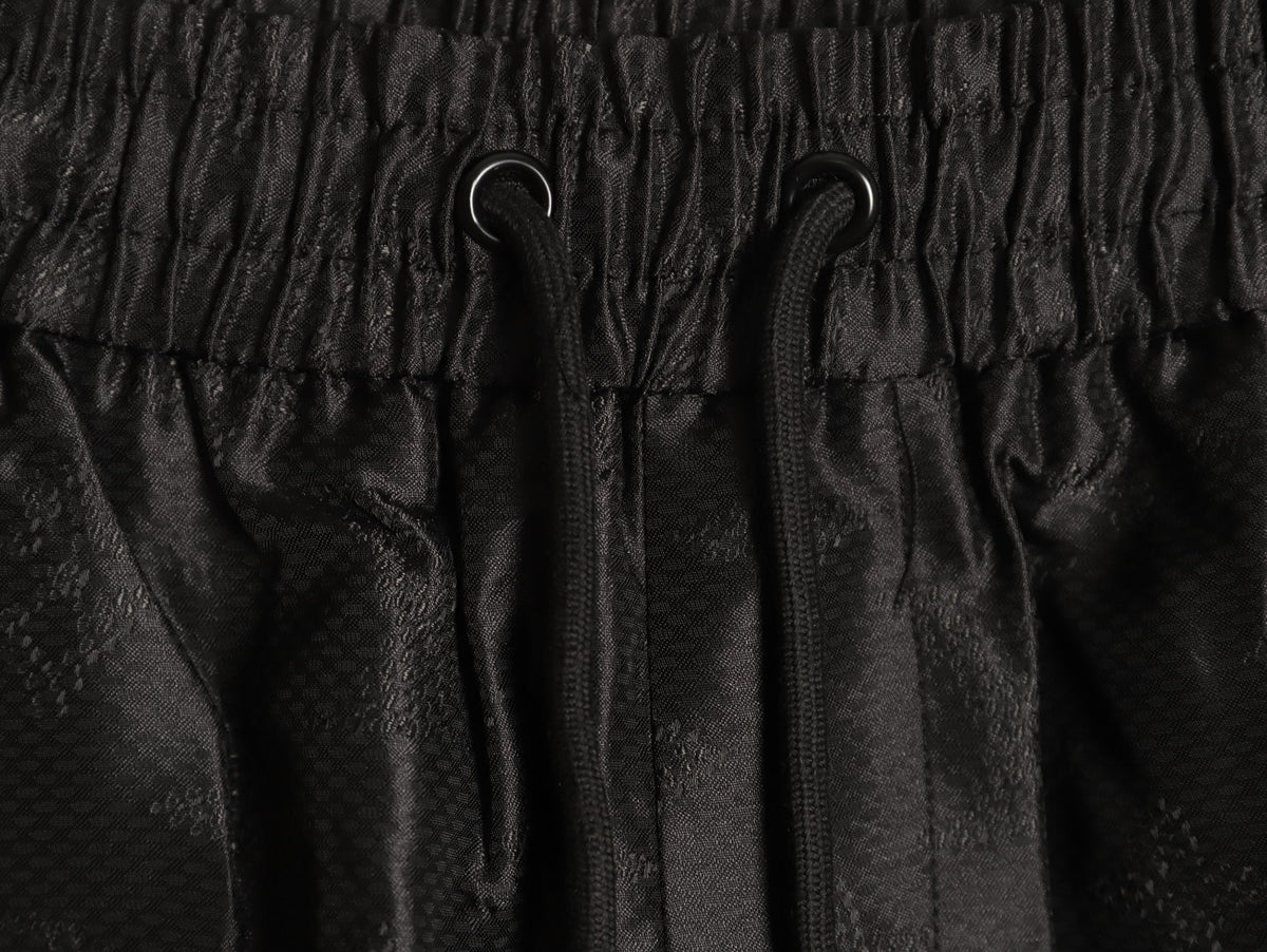 Louis Vuitton Tonal Monogram-Style Drawstring Shorts - Black