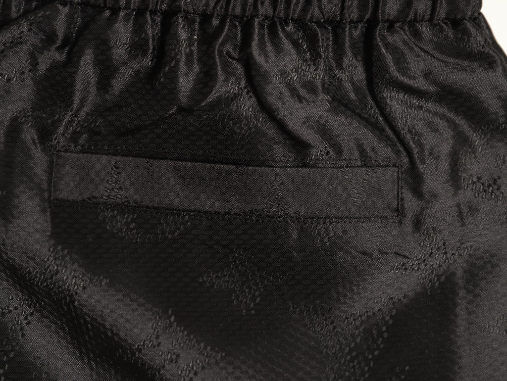 Louis Vuitton Tonal Monogram-Style Drawstring Shorts - Black