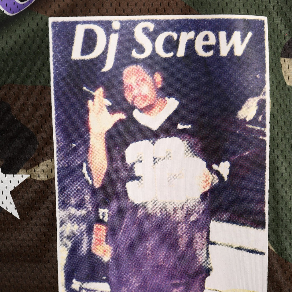 Supreme DJ Screw Graphic V-Neck Football-Style Jersey - Camouflage