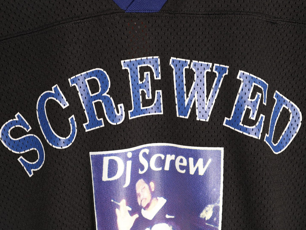 Supreme DJ Screw Graphic V-Neck Football-Style Jersey - Black