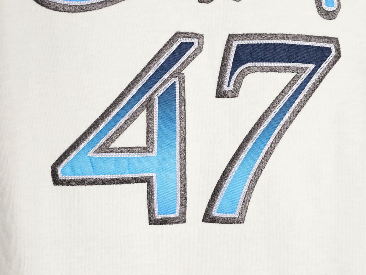 Dior 47 Gradient-Style Lettering Short-Sleeve T-Shirt - Cream