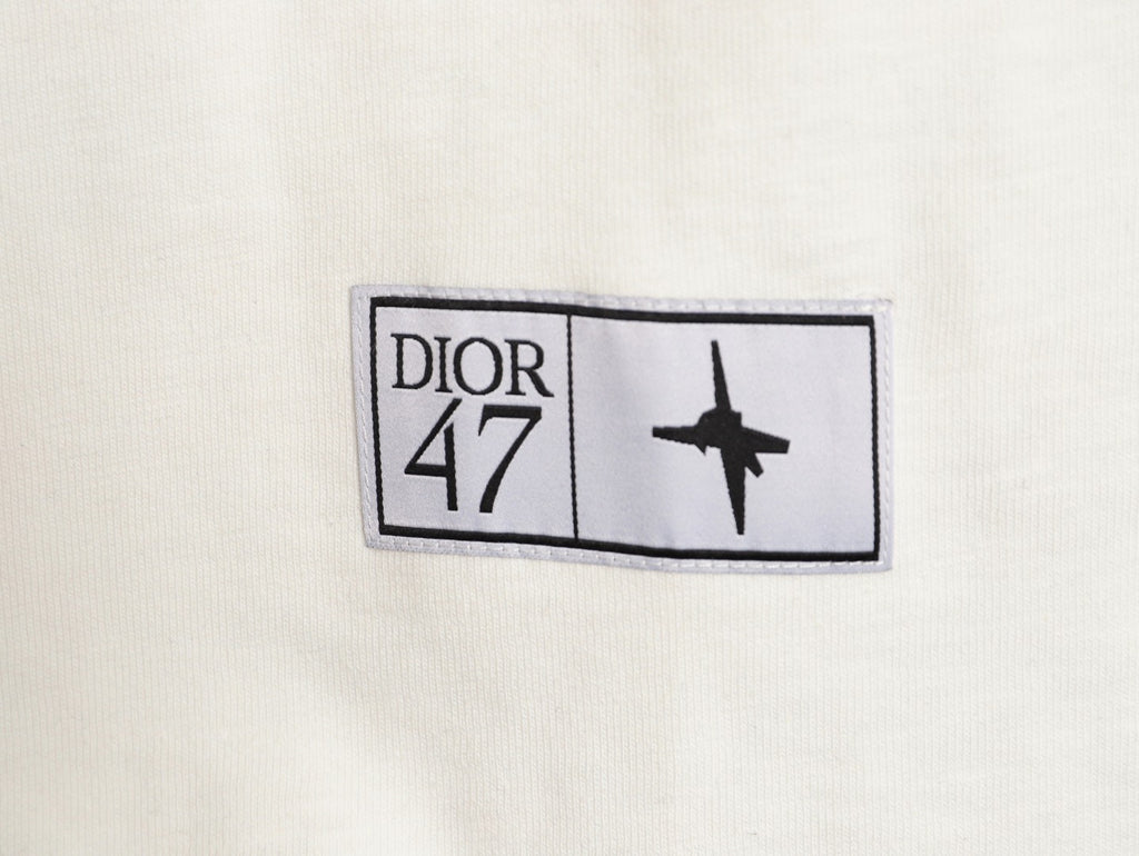 Dior 47 Gradient-Style Lettering Short-Sleeve T-Shirt - Cream