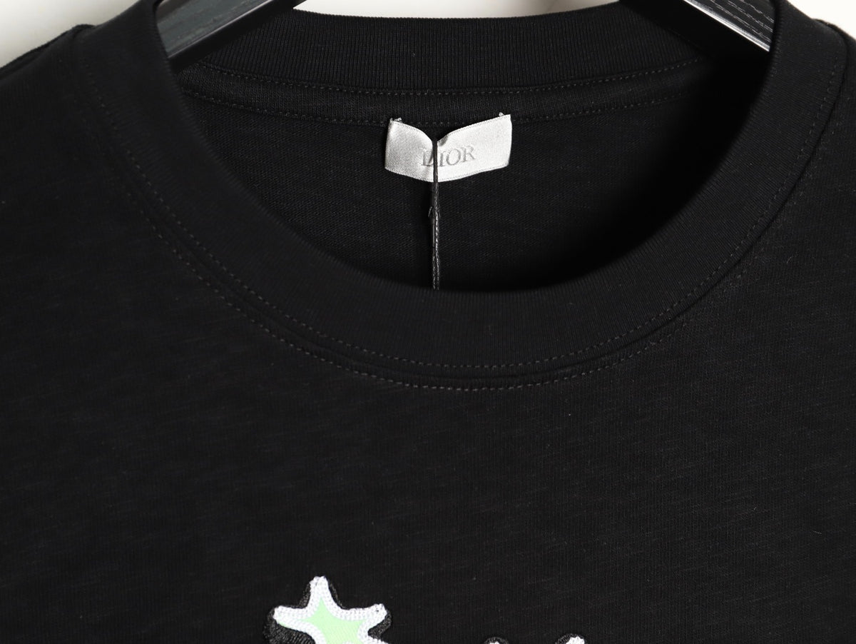 Dior 47 Gradient-Style Lettering Short-Sleeve T-Shirt - Black