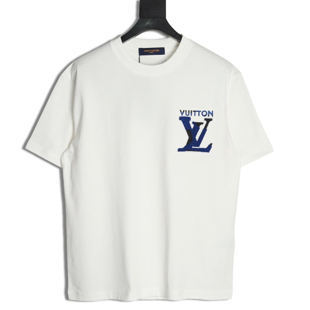 Louis Vuitton LV Chest-Lettering Short-Sleeve T-Shirt - Cream