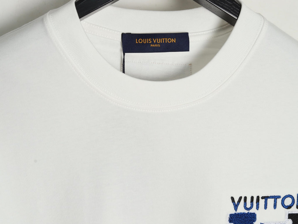Louis Vuitton LV Chest-Lettering Short-Sleeve T-Shirt - Cream