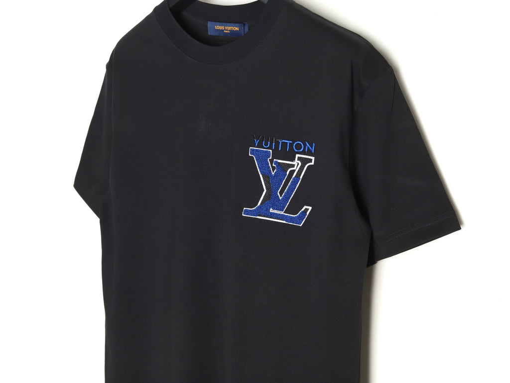Louis Vuitton LV Chest-Lettering Short-Sleeve T-Shirt - Black