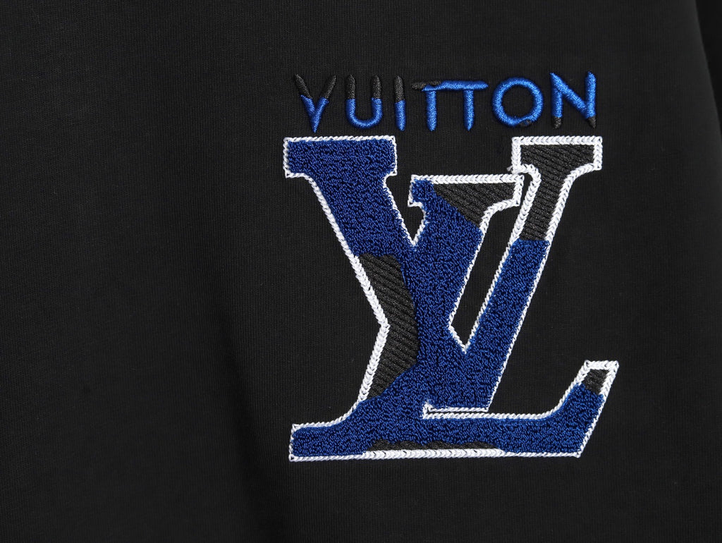 Louis Vuitton LV Chest-Lettering Short-Sleeve T-Shirt - Black