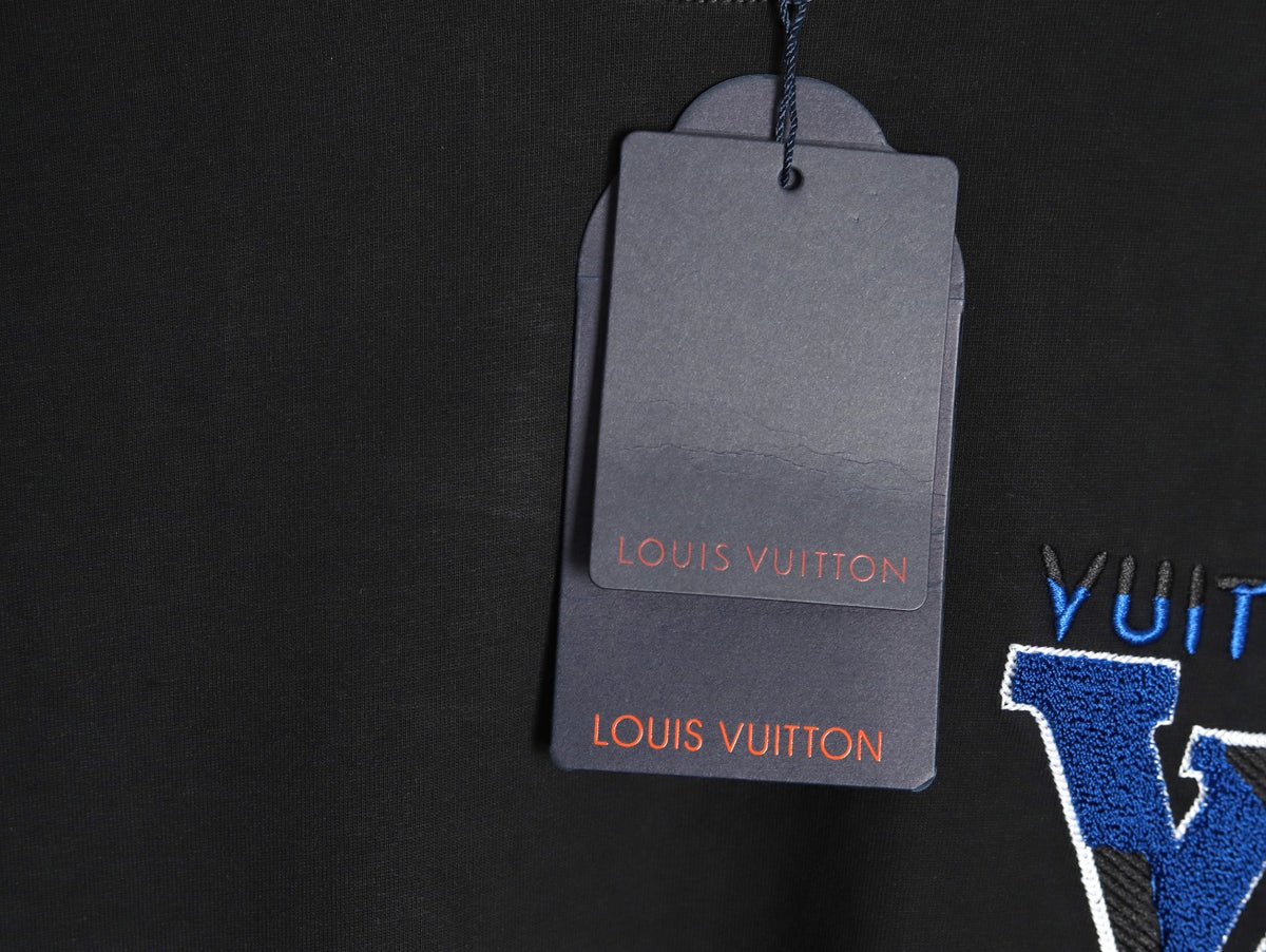 Louis Vuitton LV Chest-Lettering Short-Sleeve T-Shirt - Black