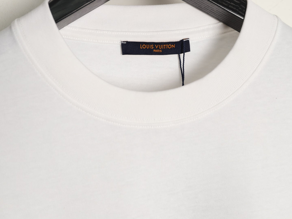 Louis Vuitton Four-Petal Motif and Lettering T-Shirt - Cream