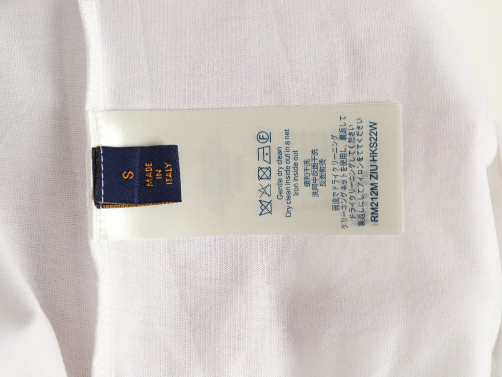 Louis Vuitton Four-Petal Motif and Lettering T-Shirt - Cream